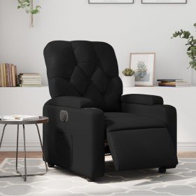 Sillón reclinable eléctrico de cuero sintético negro Sillón reclinable eléctrico de cuero sintético negro