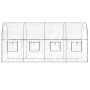 Transparentes PVC-Gewächshaus aus pulverlackiertem Stahl, 160 x 400 x 190 cm von vidaXL, Gewächshäuser - Ref: Foro24-317247, ...