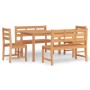 5-piece solid teak wood garden dining set by vidaXL, Garden sets - Ref: Foro24-3157195, Price: 762,20 €, Discount: %