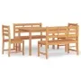 Juego de comedor para jardín 5 piezas madera maciza de teca de vidaXL, Conjuntos de jardín - Ref: Foro24-3157195, Precio: 738...