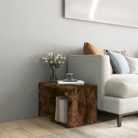 Smoked oak plywood side table 59x36x38 cm by vidaXL, Side tables - Ref: Foro24-826632, Price: 30,49 €, Discount: %