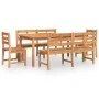 Juego de comedor para jardín 5 piezas madera maciza de teca de vidaXL, Conjuntos de jardín - Ref: Foro24-3157201, Precio: 866...