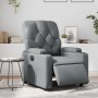 Sillón reclinable eléctrico de cuero sintético gris