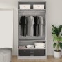 Kleiderschrank aus Sperrholz in Sonoma-Grau, 100 x 50 x 200 cm von vidaXL, Kleiderschränke - Ref: Foro24-826615, Preis: 187,6...