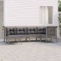 6-teiliges Gartenmöbel-Set und graue synthetische Rattankissen von vidaXL, Gartensets - Ref: Foro24-3187548, Preis: 383,93 €,...