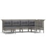 6-teiliges Gartenmöbel-Set und graue synthetische Rattankissen von vidaXL, Gartensets - Ref: Foro24-3187548, Preis: 383,93 €,...