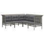 6-teiliges Gartenmöbel-Set und graue synthetische Rattankissen von vidaXL, Gartensets - Ref: Foro24-3187548, Preis: 383,93 €,...