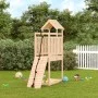 Solid pine wood playhouse with climbing wall by vidaXL, Swings and play structures - Ref: Foro24-3155963, Price: 215,22 €, Di...