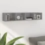 Gray plywood CD wall shelf 100x18x18 cm by vidaXL, Shelves and shelves - Ref: Foro24-826618, Price: 31,73 €, Discount: %