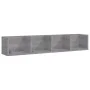 Gray plywood CD wall shelf 100x18x18 cm by vidaXL, Shelves and shelves - Ref: Foro24-826618, Price: 31,73 €, Discount: %