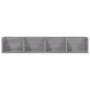 Gray plywood CD wall shelf 100x18x18 cm by vidaXL, Shelves and shelves - Ref: Foro24-826618, Price: 31,73 €, Discount: %