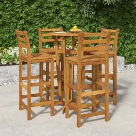 Garden table and 5-piece high stools set made of solid acacia wood. by vidaXL, Garden sets - Ref: Foro24-3154383, Price: 343,...