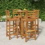 Garden table and 5-piece high stools set made of solid acacia wood. by vidaXL, Garden sets - Ref: Foro24-3154383, Price: 343,...