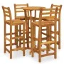 Garden table and 5-piece high stools set made of solid acacia wood. by vidaXL, Garden sets - Ref: Foro24-3154383, Price: 343,...