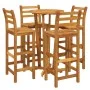 Garden table and 5-piece high stools set made of solid acacia wood. by vidaXL, Garden sets - Ref: Foro24-3154383, Price: 343,...