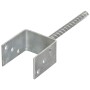 Fence anchors 6 pcs silver galvanized steel 9x6x30 cm by vidaXL, Spikes for anchoring in the ground - Ref: Foro24-145316, Pri...