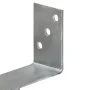 Fence anchors 6 pcs silver galvanized steel 9x6x30 cm by vidaXL, Spikes for anchoring in the ground - Ref: Foro24-145316, Pri...