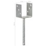 Fence anchors 6 pcs silver galvanized steel 9x6x30 cm by vidaXL, Spikes for anchoring in the ground - Ref: Foro24-145316, Pri...