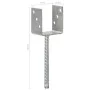 Fence anchors 6 pcs silver galvanized steel 9x6x30 cm by vidaXL, Spikes for anchoring in the ground - Ref: Foro24-145316, Pri...