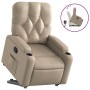 Sillón reclinable elevable cuero artificial color capuchino