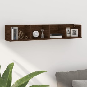 Wall shelf for CD wood in brown oak color 100x18x18 cm by vidaXL, Shelves and shelves - Ref: Foro24-826619, Price: 31,57 €, D...
