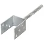 Fence anchors 6 units galvanized steel silver 7x6x30 cm by vidaXL, Spikes for anchoring in the ground - Ref: Foro24-145312, P...