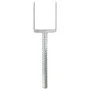 Fence anchors 6 units galvanized steel silver 7x6x30 cm by vidaXL, Spikes for anchoring in the ground - Ref: Foro24-145312, P...