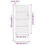 Anthracite gray steel garden gate 105x225 cm by vidaXL, garden gates - Ref: Foro24-154563, Price: 270,82 €, Discount: %