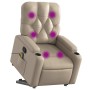 Sillón reclinable masaje pie cuero artificial color capuchino