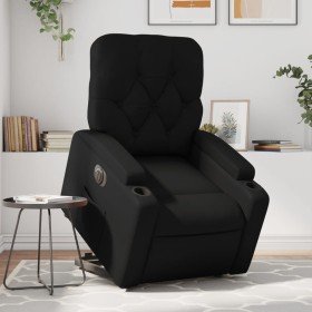 Sillón reclinable y elevable eléctrico cuero sintético negro Sillón reclinable y elevable eléctrico cuero sintético negro