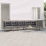 Gartenmöbel-Set 8-teilig und Kissen aus synthetischem Rattan grau von vidaXL, Gartensets - Ref: Foro24-3187551, Preis: 478,35...