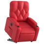 Sillón elevable eléctrico cuero artificial rojo