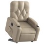 Sillón elevable eléctrico cuero artificial capuchino