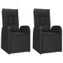 Set comedor de jardín 3 pzas con cojines ratán sintético negro de vidaXL, Conjuntos de jardín - Ref: Foro24-3157597, Precio: ...
