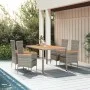 5-piece garden dining set with gray synthetic rattan cushions by vidaXL, Garden sets - Ref: Foro24-3157538, Price: 428,56 €, ...