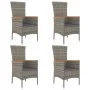 5-piece garden dining set with gray synthetic rattan cushions by vidaXL, Garden sets - Ref: Foro24-3157538, Price: 428,56 €, ...