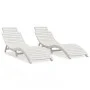 Sonnenliegen 2 Stück massives Akazienholz weiß 184x55x64 cm von vidaXL, Liegen - Ref: Foro24-3155470, Preis: 318,50 €, Rabatt: %