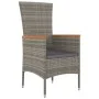 5-piece garden dining set with gray synthetic rattan cushions by vidaXL, Garden sets - Ref: Foro24-3157538, Price: 428,56 €, ...