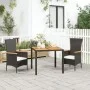 3-piece garden dining set with black synthetic rattan cushions by vidaXL, Garden sets - Ref: Foro24-3157528, Price: 282,09 €,...