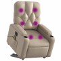 Sillón reclinable de masaje eléctrico cuero sintético capuchino