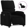 Sillón reclinable eléctrico de tela negro