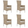 5-teiliges Garten-Esszimmer-Set mit Kissen synthetisches Rattan beige von vidaXL, Gartensets - Ref: Foro24-3157562, Preis: 41...