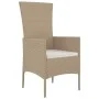5-teiliges Garten-Esszimmer-Set mit Kissen synthetisches Rattan beige von vidaXL, Gartensets - Ref: Foro24-3157562, Preis: 40...