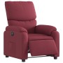 Sillón reclinable eléctrico tela rojo tinto