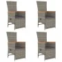 5-piece garden dining set with gray synthetic rattan cushions by vidaXL, Garden sets - Ref: Foro24-3157556, Price: 509,54 €, ...