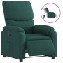 Sillón reclinable eléctrico tela verde oscuro