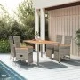 5-piece garden dining set with gray synthetic rattan cushions by vidaXL, Garden sets - Ref: Foro24-3157557, Price: 574,34 €, ...