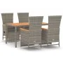 5-piece garden dining set with gray synthetic rattan cushions by vidaXL, Garden sets - Ref: Foro24-3157557, Price: 574,34 €, ...