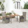 3-piece garden dining set with gray synthetic rattan cushions by vidaXL, Garden sets - Ref: Foro24-3157555, Price: 309,89 €, ...
