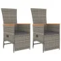 3-piece garden dining set with gray synthetic rattan cushions by vidaXL, Garden sets - Ref: Foro24-3157555, Price: 299,81 €, ...